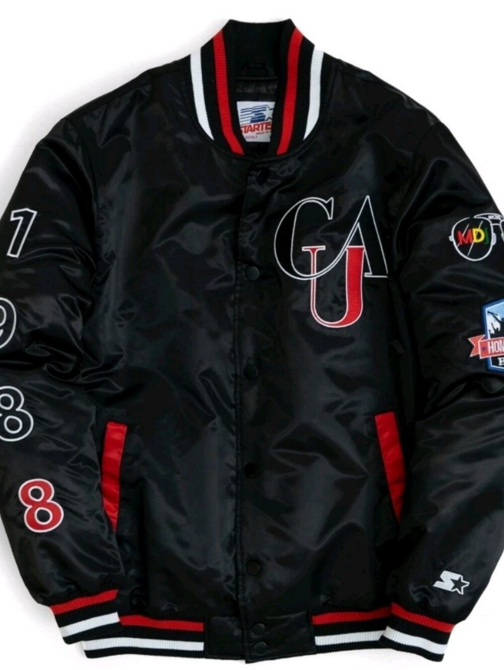 C.A.U. FIRE! NWT! First Day on Campus x Starter #LS320870 in Black. Sz Lg. R2S!